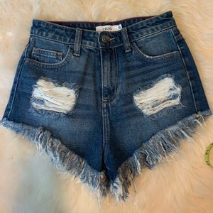 High waist Jean Shorts